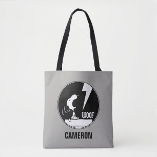Rock Tees   Snoopy Howling   Add Your Name Tote Bag