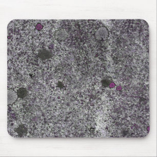 Rock Texture Grey Granite with Pink Details Mouse Pad