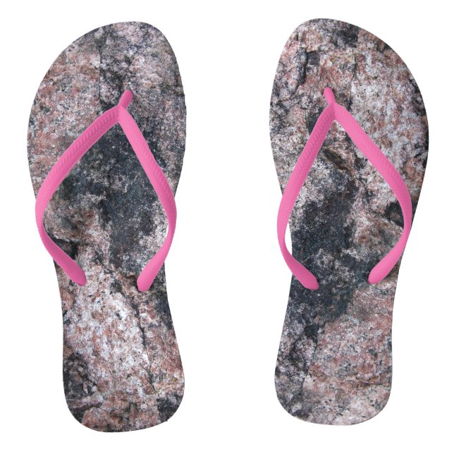 Rock Texture Pinkish Nature Jandals (Footbed)