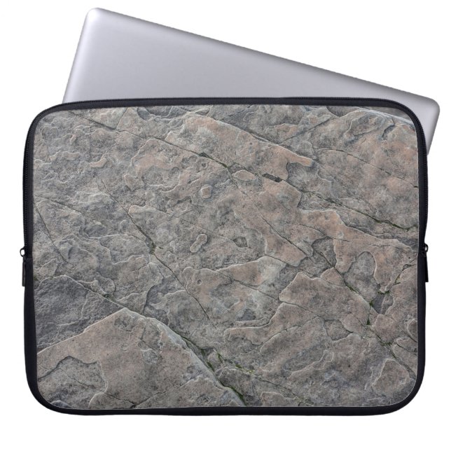 Rock texture stone surface laptop sleeve (Front)
