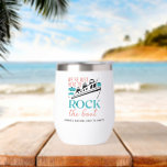 Rock The Boat Bachelorette Party<br><div class="desc">Toast to love,  laughter,  and happily ever after with these chic Bachelorette Party Bridesmaid Wine Tumbler gifts.
Perfect for your bride squad,  featuring a sleek design,  with the quote: "we're just here to rock the boat". Cheers to memories that last forever. Add your name.</div>