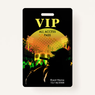 Rock The Crowd VIP All Access Event ID Badge