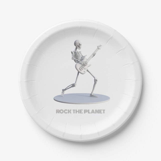 Rock The Planet Paper Plate (Front)