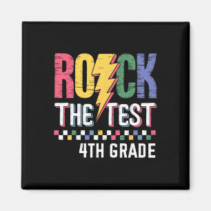 Rock The Test 4th Grade Testing Day Teacher Studen Magnet