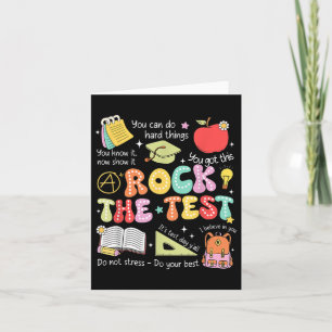 Rock The Test Day Staar State Testing Teacher Moti Card