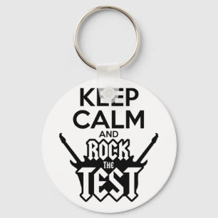 Rock The Test Day Teacher Testing Idea School  Key Ring