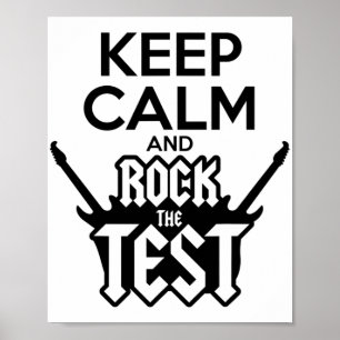 Rock The Test Day Teacher Testing Idea School  Poster