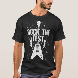 Rock the Test Funny Testing Day Rock Guitar Teache T-Shirt