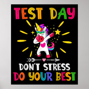 Rock The Test Teacher Test Day Testing Day Funny Poster