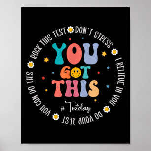 Rock The Test Teacher Testing Day Motivational Tes Poster