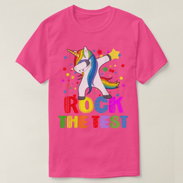 Rock The Test  Test Day Teacher Testing Squad Unic T-Shirt (Design Front)