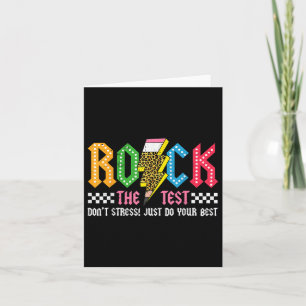 Rock The Test Testing Day Dont Stress Abcd Alphabe Card