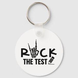 Rock The Test Testing Day Exam For Teacher Student Key Ring