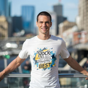 Rock The Test Testing Day Groovy Motivational T-Shirt