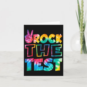 Rock The Test Testing Day Retro Motivational Teach Card