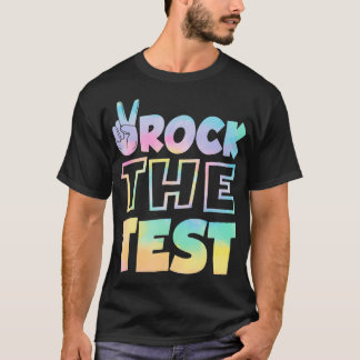Rock The Test Testing Day Retro Motivational Teach T-Shirt