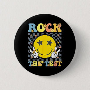 Rock The Test Testing Day Teacher  6 Cm Round Badge