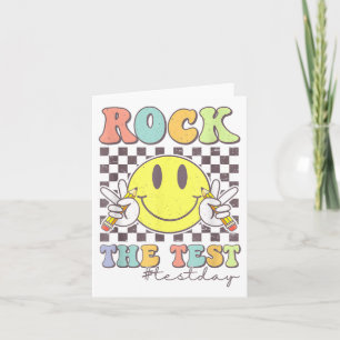 Rock The Test Testing Motivational Teacher Card