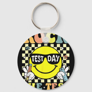Rock The Test Testing Motivational Teacher Key Ring