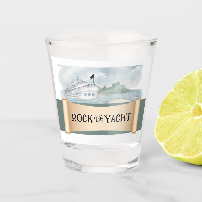 Rock the Yacht Shot Glass Party Favour (Front)