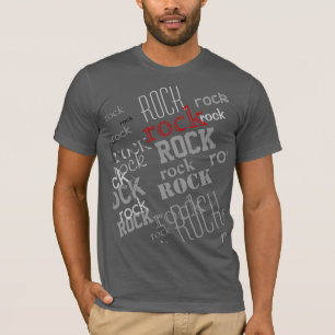rock typography pattern T-Shirt