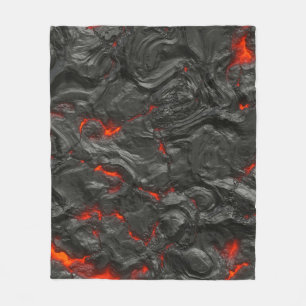 Rock volcanic hot lava burn boil fleece blanket