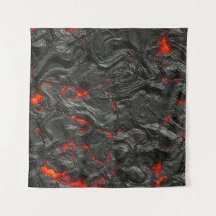 Rock volcanic hot lava burn boil tapestry