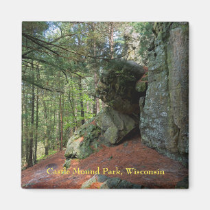 Rock Wall and Woods at Castle Mound Magnet
