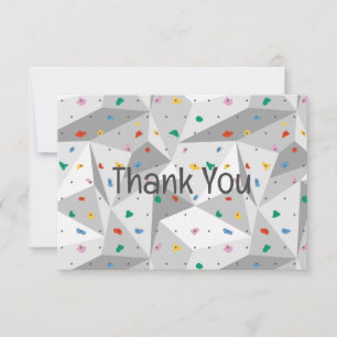 Rock Wall Climbing Thank You Card