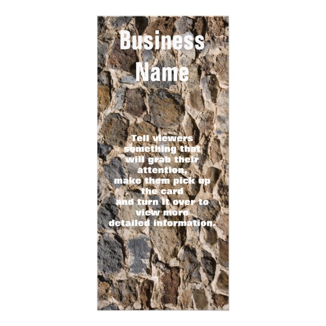 Rock Wall Photograph Business Custom Rack Card (Front)
