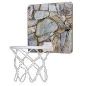 Rock Wall Realistic Texture Photo Fun Rockhound Mini Basketball Hoop (Left)