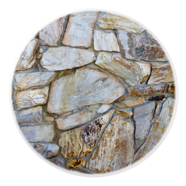 Rock Wall Realistic Texture Photography Ceramic Knob (Front)