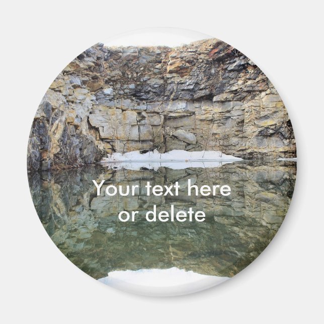 Rock Wall Reflections #1 Nature Personalized Magnet (Front)