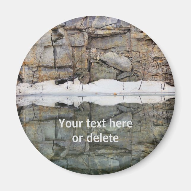 Rock Wall Reflections #2 Nature Personalized Magnet (Front)