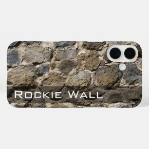Rock Wall Texture Abstract Photograph Custom iPhone 16 Plus Case