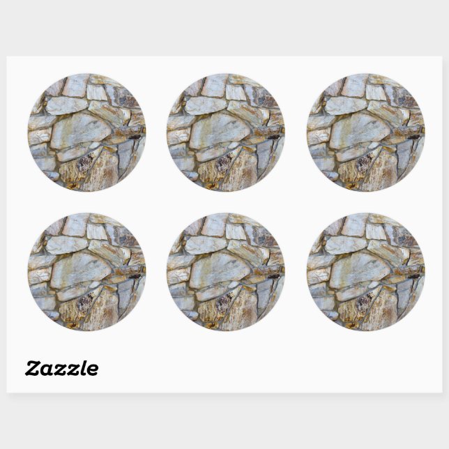 Rock Wall Texture Nature Photography Classic Round Sticker (Sheet)