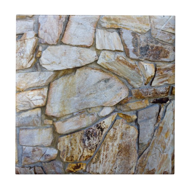 Rock Wall Texture Nature Photography Tile (Front)