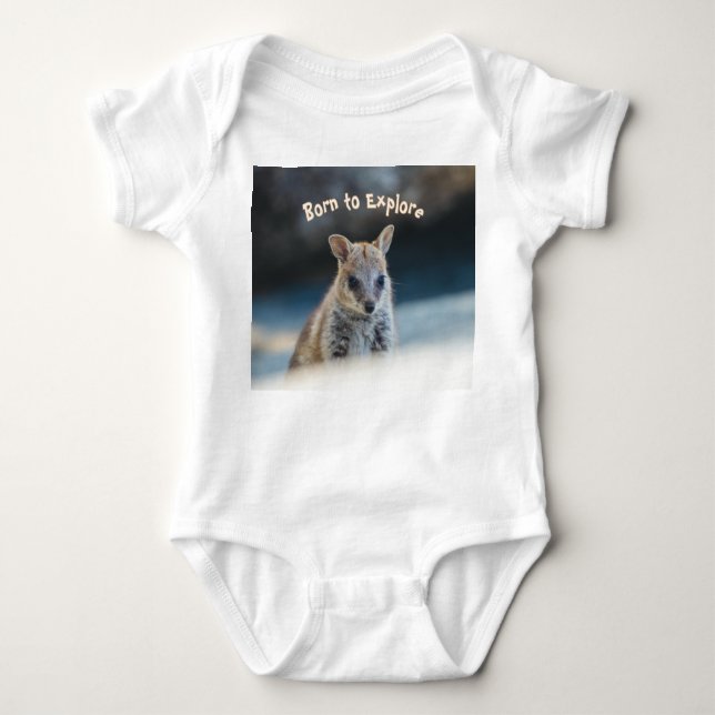 Rock Wallaby Baby Bodysuit (Front)