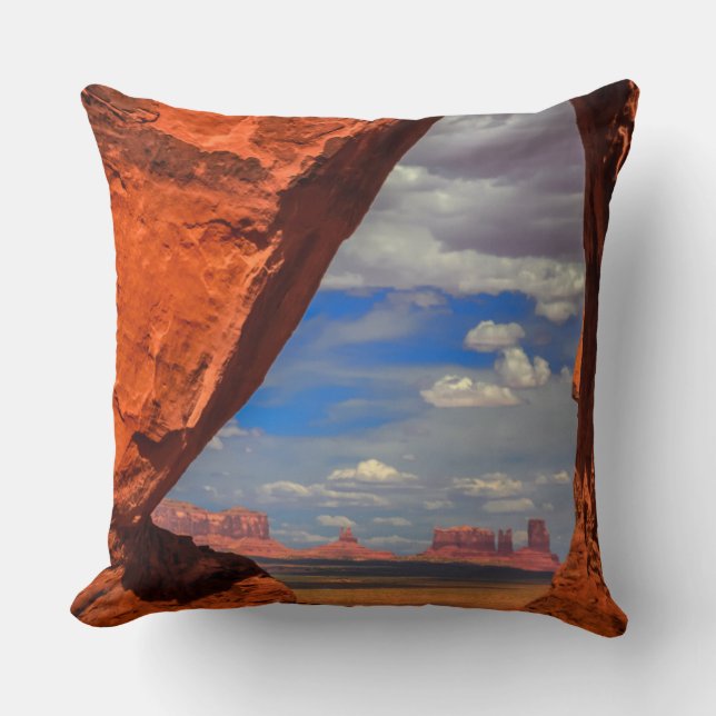 Rock window to Monument Valley, AZ Cushion (Front)