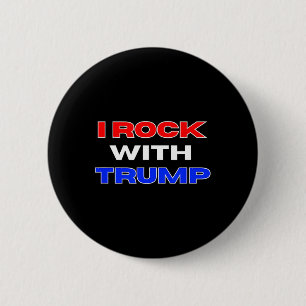 Rock With Trump 6 Cm Round Badge