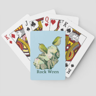 Rock Wren birds New Zealand Playing Cards
