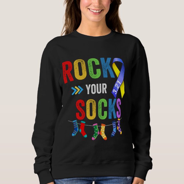 Rock Your Socks Autism Sweatshirt (Front)