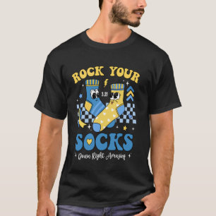 Rock Your Socks World Down Syndrome Day Awareness T-Shirt