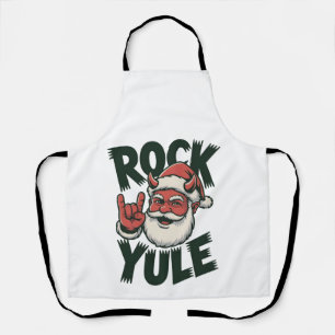 Rock Yule Santa Devil Horns Yule krampus Apron