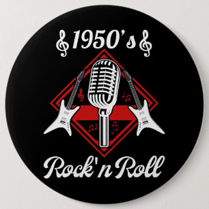 Rockabilly 50s Rock and Roll Music 6 Cm Round Badge