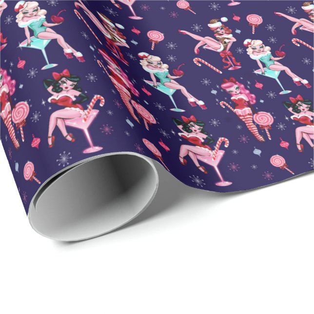 Rockabilly Christmas Wrapping Paper (Roll Corner)