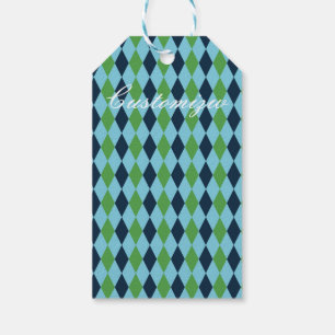 Rockabilly diamond plaid Thunder_Cove Gift Tags