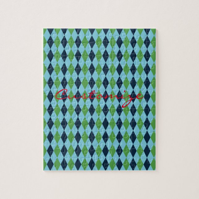 Rockabilly diamond plaid Thunder_Cove Jigsaw Puzzle (Vertical)