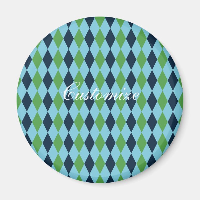 Rockabilly diamond plaid Thunder_Cove Magnet (Front)