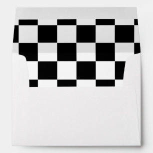 Rockabilly Hearts and Rose Wedding Envelope